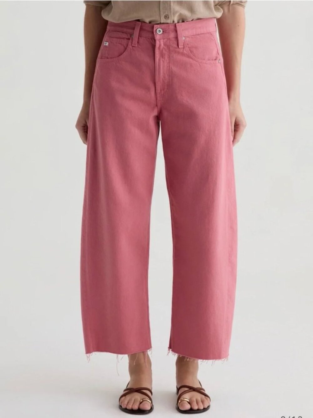NEW AG Adriano Goldschmied Hattie Crop High Rise Barrel Jeans Size 26